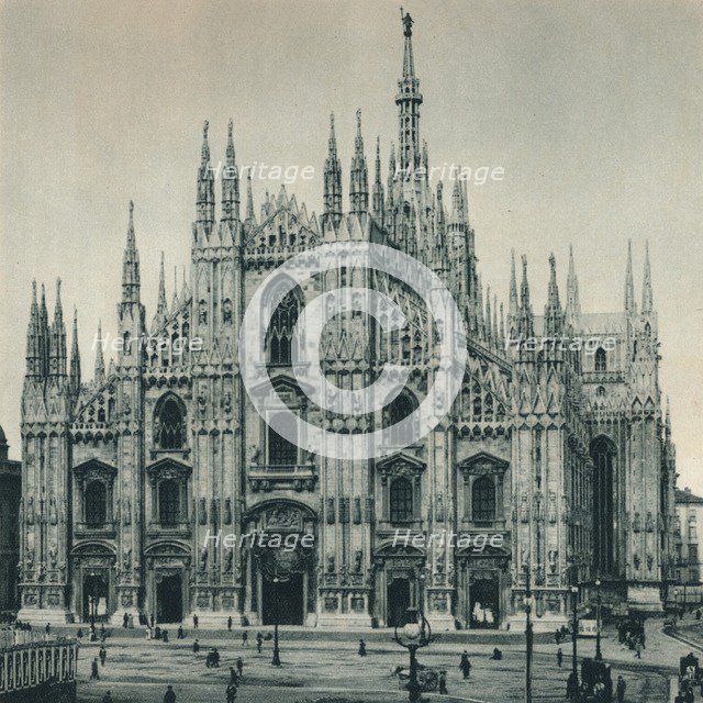 Facade of the Duomo, Milan, Italy, 1927. Artist: Eugen Poppel.