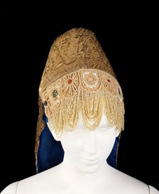 Headdress, Russian, first quarter 19th century. Creator: Unknown.