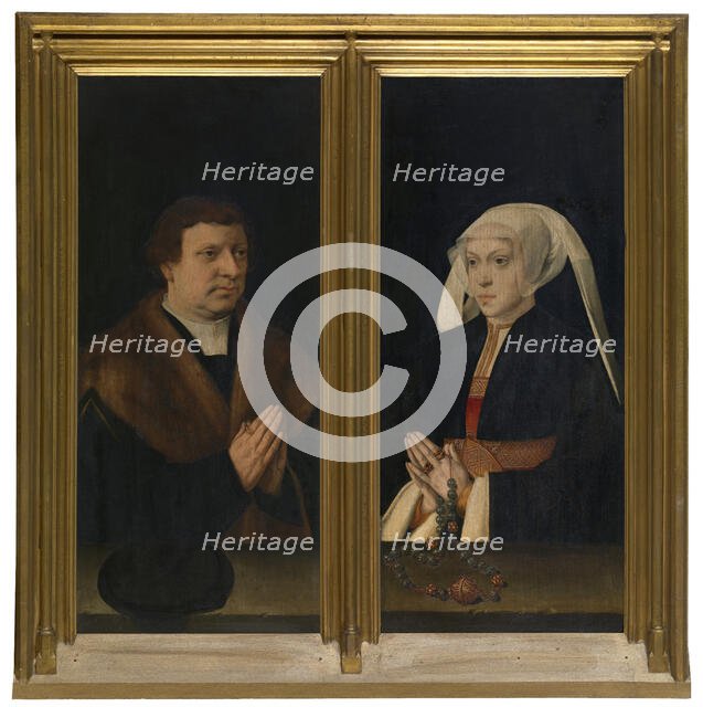 Triptych with Donors, mid-16th century. Creator: Bartholomaeus Bruyn the Elder.