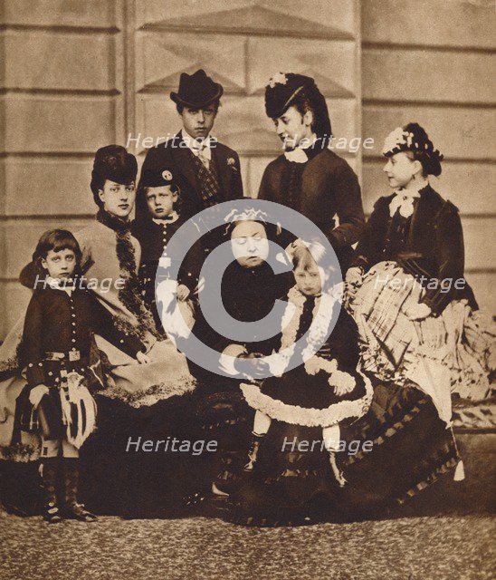 Queen Victoria with her daughter-in-law and grandchildren, c1880 (1935). Artist: Unknown.
