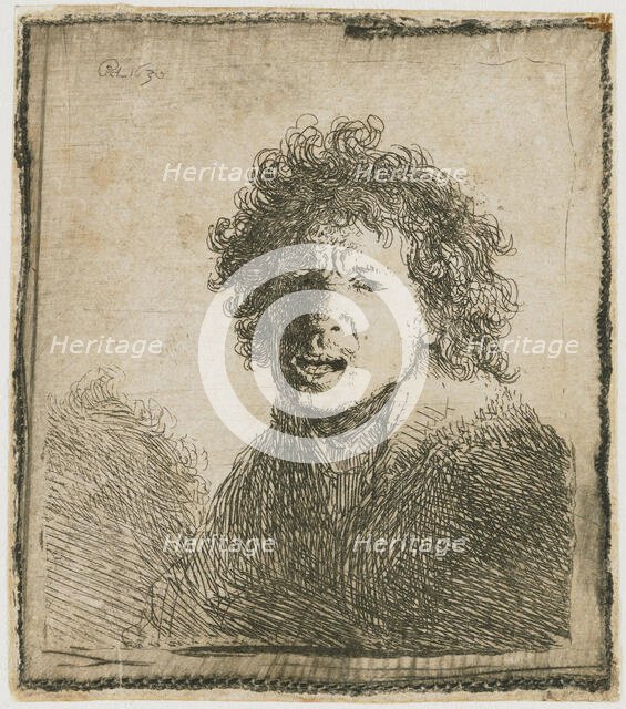 Self-Portrait with Open Mouth, 1630. Creator: Rembrandt van Rhijn (1606-1669).