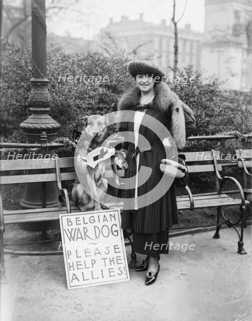 Mrs. N.E. Green & "Caesar", between c1915 and 1918. Creator: Bain News Service.