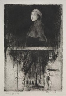 Woman with a Cape, 1889. Creator: Albert Besnard (French, 1849-1934).