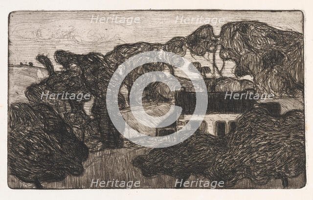 Ferme entourée d'Arbres (Farm surrounded by Trees), 1893. Creator: Armand Seguin.