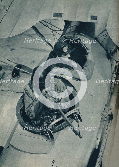Movable gun of a two-seater fighter plane, c1935 (c1937). Artist: Unknown.