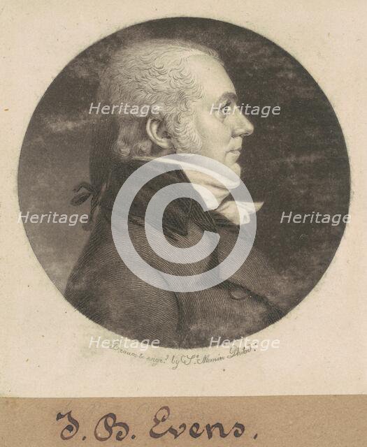 John B. Evens, 1800. Creator: Charles Balthazar Julien Févret de Saint-Mémin.