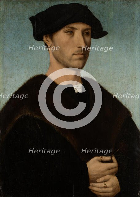 Portrait of a Man with Carnation, c1515. Creator: Dutch Master.