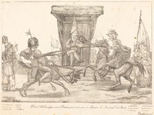 Duel Polemique, 1821. Creator: Eugene Delacroix.