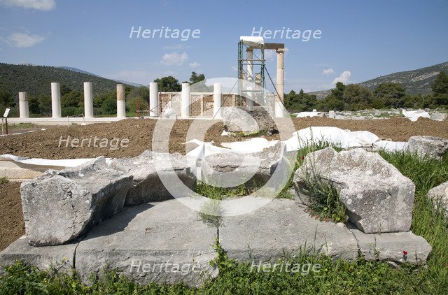 An exedra in Epidauros, Greece. Artist: Samuel Magal