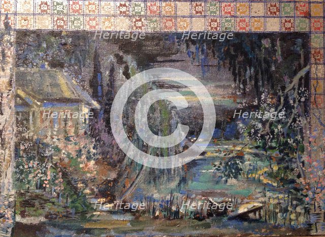 Stage design for the opera May Night by N. Rimsky-Korsakov, 1943.