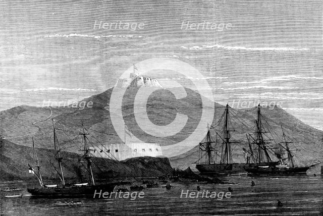 The Civil War in Spain: landing crews of revolted Spanish ships at Fort Navidad, Carthagena, 1873. Creator: Unknown.