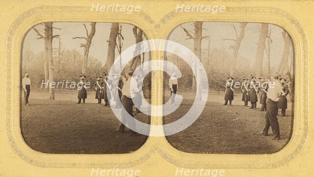 Un des adversaires tire, about 1860. Creator: Unknown.