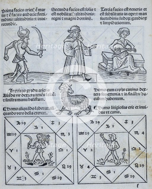 Horoscope types, 1488.  Creator: Unknown.