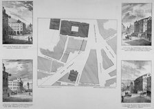 Plan of proposals for King William Street, City of London, 1832.   Artist: Blades, East and Blades