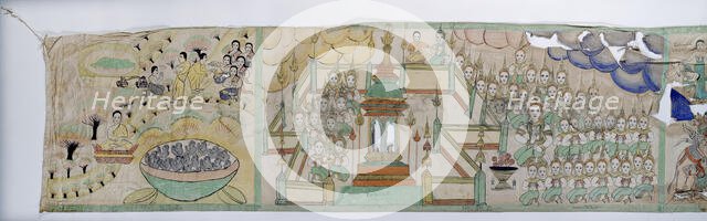 Narrative Scroll: Vessantara Jataka, 1st half 20th century. Creator: Unknown.