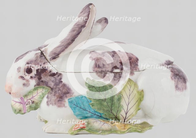 Tureen in the form of a Rabbit, Chelsea, 1755/56. Creator: Chelsea Porcelain Manufactory.