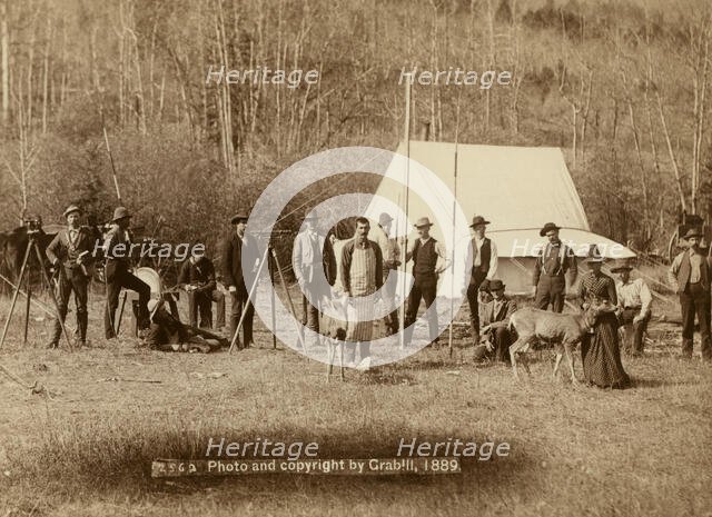 Engineers Corps camp and visitors, 1889. Creator: John C. H. Grabill.