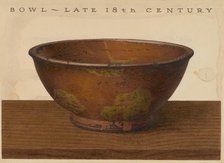 Bowl, c. 1937. Creator: John Matulis.