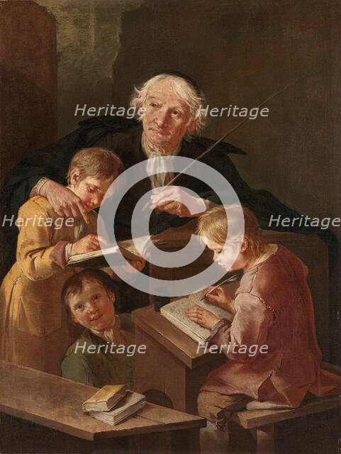 La lezione del maestro (Der Unterricht des Meisters), c.1720-1730. Creator: Cipper, Giacomo Francesco (1664-1736).