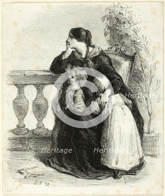 Where Can He Be?, c. 1848. Creator: Jean Francois Millet.