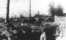 Spanish Civil War 1936-39. The Battle of Madrid, Republican entrenchments around the bridge of th…