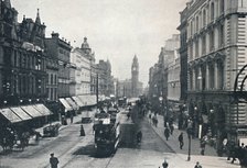 'High Street, Belfast, showing the Albert Memorial in the distance', 1917. Artist: Unknown.