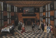 Dancing Party in an Interior, um 1640-1650. Creator: Laemen, Christoffel Jacobsz van der (ca. 1607-ca. 1651).