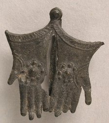 Pilgrim's Badge with Becket's Gloves, British, 15th century. Creator: Unknown.