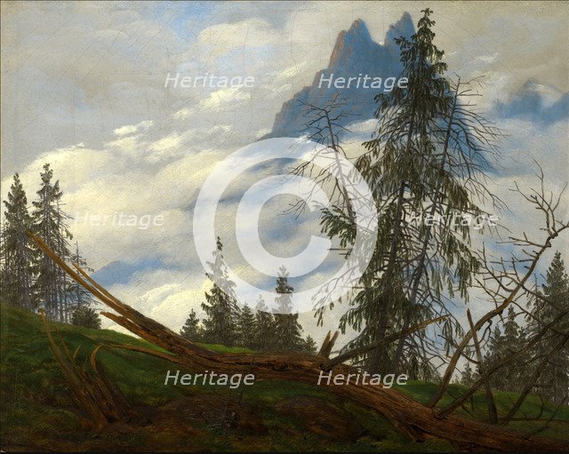 Mountain Peak with Drifting Clouds. Artist: Friedrich, Caspar David (1774-1840)