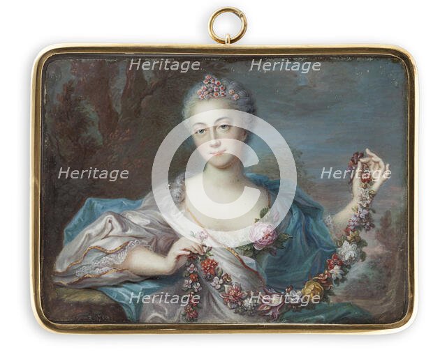 Portrait of a lady, 1707-1767. Creator: Jean-Baptiste Massé.