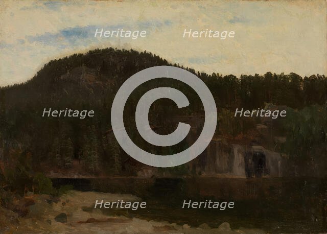 Landscape Study with a Lake, 1851. Creator: Herman August Cappelen.