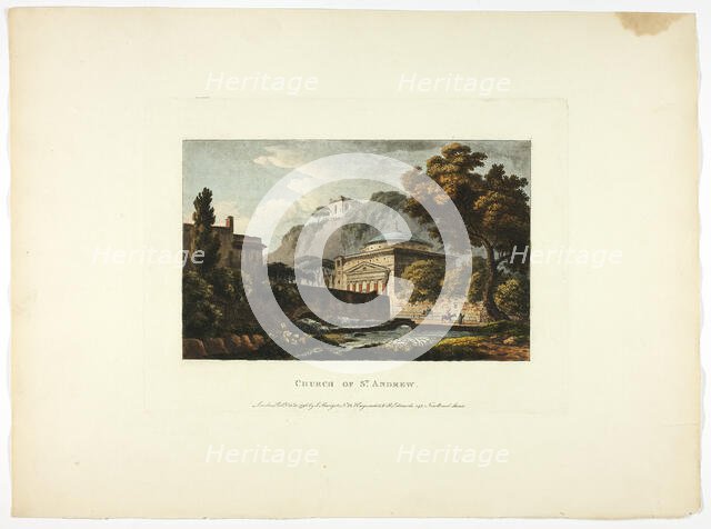 Church of St. Andrew, plate eighteen from the Ruins of Rome, published October 11, 1796. Creator: Matthew Dubourg.