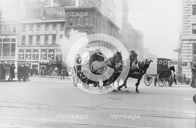 Going to a fire, between c1910 and c1915. Creator: Bain News Service.