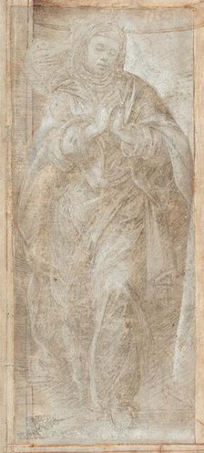 Standing Woman with Her Hands Clasped in Prayer, c. 1488. Creator: Filippino Lippi.