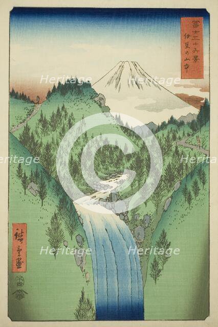 In the Mountains of Izu Province (Izu no sanchu), from the series "Thirty-six Views of..., 1858. Creator: Ando Hiroshige.