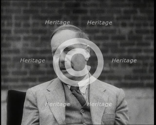 H.G. Wells Being Interviewed, 1930s. Creator: British Pathe Ltd.