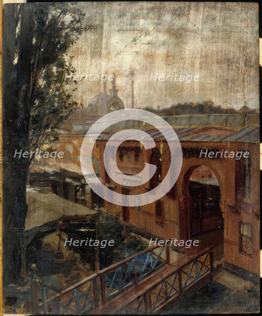 Deligny baths, at the Quai d'Orsay, c1900. Creator: Victor Marec.