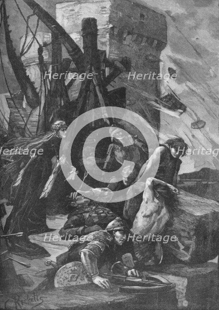 Black Agnes at the Siege of Dunbar, 1338 (1905).  Artist: Charles S Ricketts.