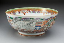 Punch Bowl, Jingdezhen, c. 1780/90. Creator: Jingdezhen Porcelain.
