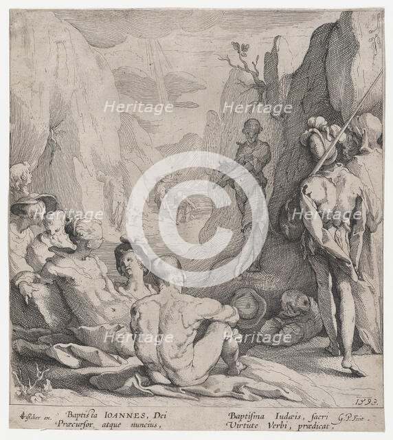 St. John the Baptist Preaching, 1593. Creator: Gerrit Pietersz Sweelink.