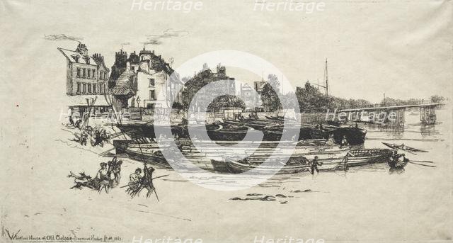 Whistler's House at Old Chelsea, 1863. Creator: Francis Seymour Haden (British, 1818-1910).