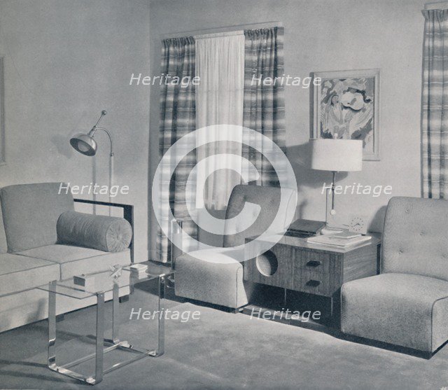 'A view in a two-room apartment in the Keeler Building, Grand Rapids, Michigan', 1935. Artist: Unknown.