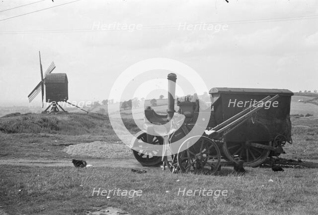 View looking towards Brill Windmill, Windmill Street, Brill, Aylesbury Vale, Buckinghamshire, 1936. Creator: HES Simmons.