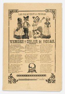 The Spicy Little Calaveras, green and pink, n.d. Creator: José Guadalupe Posada.
