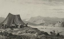 Banks of the Kura River and its tributary, Ancient Armenia, 1838.  Creator: Vanderburch.