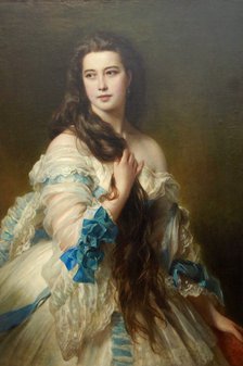 Nadezhda Nikolayevna Rimskaya-Korsakova née Purgold, c. 1870. Artist: Winterhalter, Franz Xavier (1805-1873)