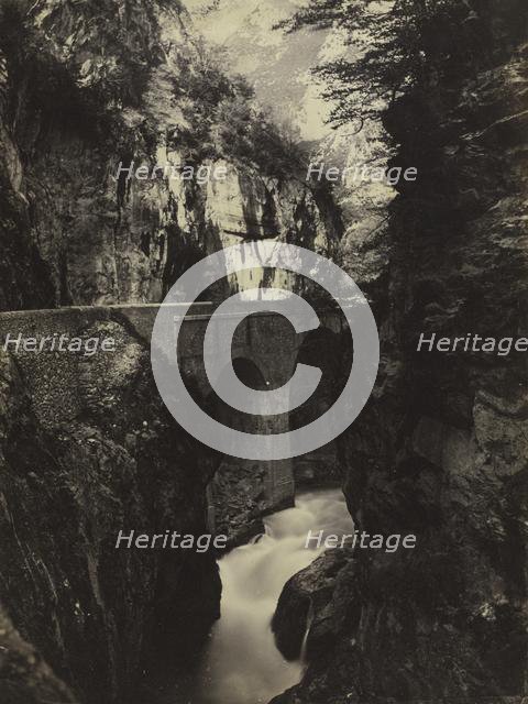 Road to Eaux-Chaudes, Pyrenees (recto), c. 1855. Creator: Farnham Maxwell Lyte (British, 1828-1906).