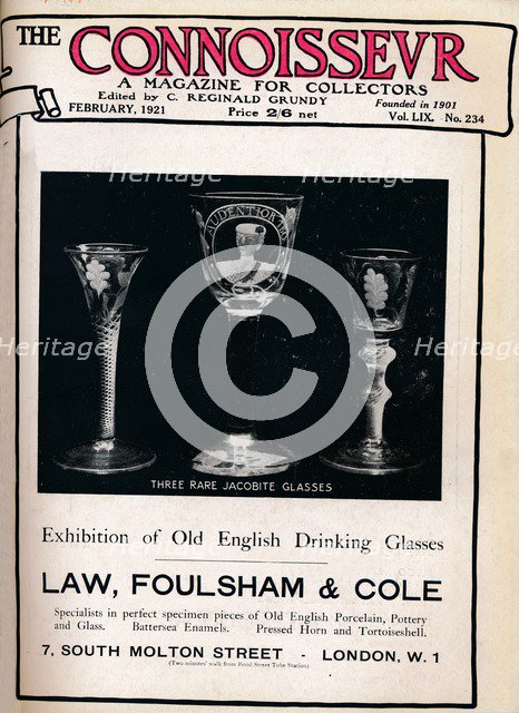 Cover of The Connoisseur, February 1921. Artist: Unknown.