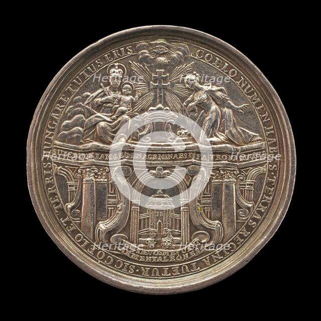 Queen Maria Theresa of Austria Kneeling in front of the Virgin while Receiving the Hungarians' Oath  Creator: Joseph Wellisch.