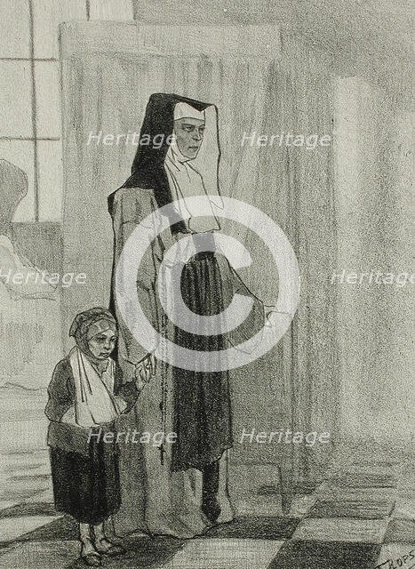 Portraits, 1857. Creator: Félicien Rops.